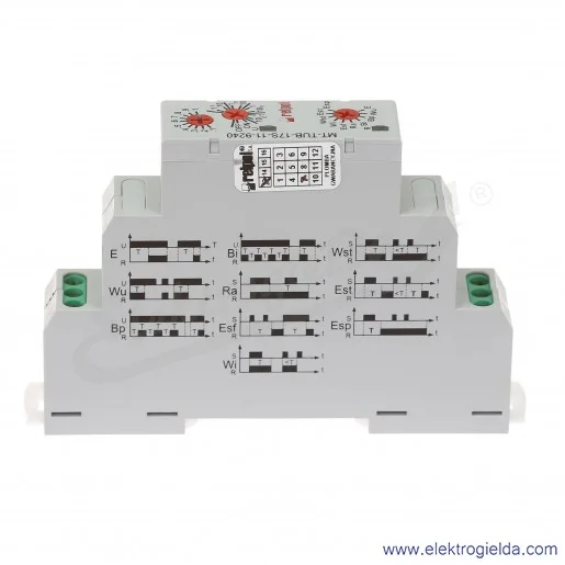 Przekaźnik czasowy wielofunkcyjny MT-TUB-17S-11-9240-7 1P 12...240VAC/DC, 7 funkcji Przekaźnik czasowy wielofunkcyjny MT-TUB-17S-11-9240-7 1P 12...240VAC/DC, 7 funkcji