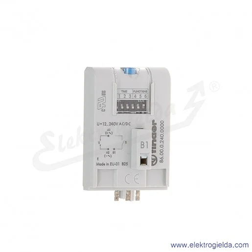 Moduł czasowy 86.00.0.240.0000 12...240V AC/DC wielofunkcyjny do przekaźników i gniazd Moduł czasowy 86.00.0.240.0000 12...240V AC/DC wielofunkcyjny do przekaźników i gniazd