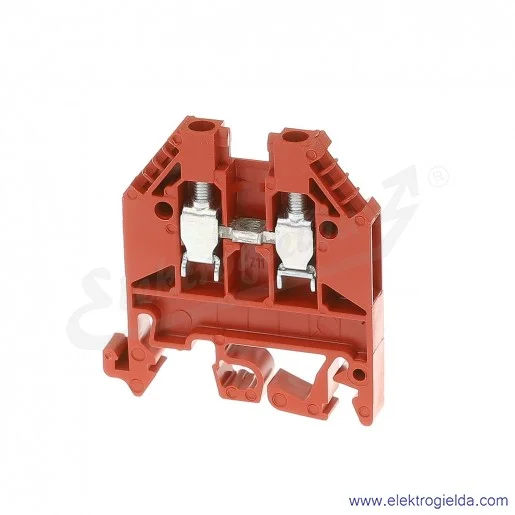 Złączka przelotowa 57.504.0055.5, WK 4/U, 4mm2, czerwona, szerokość 6mm Złączka przelotowa 57.504.0055.5, WK 4/U, 4mm2, czerwona, szerokość 6mm