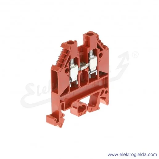 Złączka przelotowa 57.504.0055.5, WK 4/U, 4mm2, czerwona, szerokość 6mm Złączka przelotowa 57.504.0055.5, WK 4/U, 4mm2, czerwona, szerokość 6mm