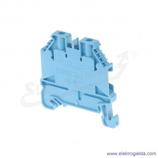 Złączka przelotowa 58.503.0055.6, WT 2,5 jednotorowa, niebieska, szerokość 5mm, montaż TS-35 Złączka przelotowa 58.503.0055.6, WT 2,5 jednotorowa, niebieska, szerokość 5mm, montaż TS-35