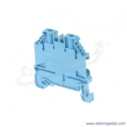 Złączka przelotowa 58.503.0055.6, WT 2,5 jednotorowa, niebieska, szerokość 5mm, montaż TS-35 Złączka przelotowa 58.503.0055.6, WT 2,5 jednotorowa, niebieska, szerokość 5mm, montaż TS-35