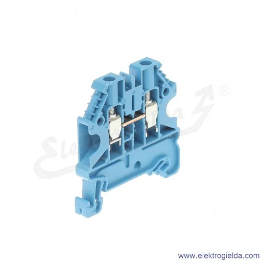 Złączka przelotowa 58.504.0055.6, WT 4 BL, jednotorowa, niebieska, szerokość 6mm, montaż TS-35 Złączka przelotowa 58.504.0055.6, WT 4 BL, jednotorowa, niebieska, szerokość 6mm, montaż TS-35