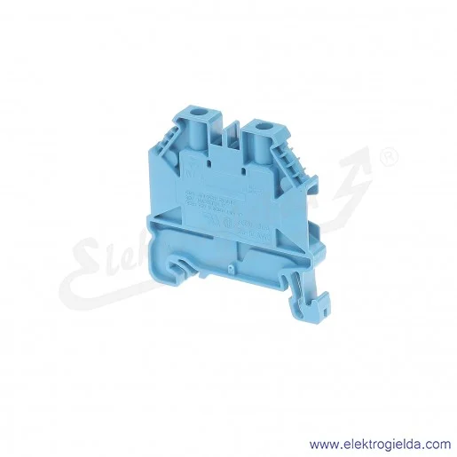 Złączka przelotowa 58.504.0055.6, WT 4 BL, jednotorowa, niebieska, szerokość 6mm, montaż TS-35 Złączka przelotowa 58.504.0055.6, WT 4 BL, jednotorowa, niebieska, szerokość 6mm, montaż TS-35