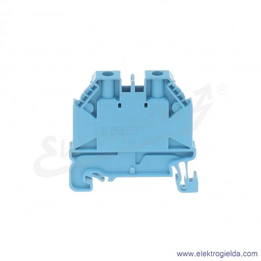 Złączka przelotowa 58.504.0055.6, WT 4 BL, jednotorowa, niebieska, szerokość 6mm, montaż TS-35 Złączka przelotowa 58.504.0055.6, WT 4 BL, jednotorowa, niebieska, szerokość 6mm, montaż TS-35