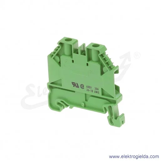 Złączka przelotowa 58.504.0055.7, WT 4, jednotorowa, zielona Złączka przelotowa 58.504.0055.7, WT 4, jednotorowa, zielona