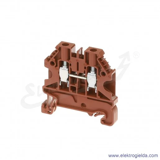 Złączka przelotowa 58.504.0055.4, WT 4, jednotorowa, brązowa, szerokość 6mm, montaż TS-35 Złączka przelotowa 58.504.0055.4, WT 4, jednotorowa, brązowa, szerokość 6mm, montaż TS-35