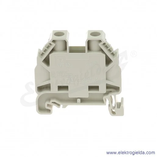 Złączka przelotowa 58.510.0055.0, WT 10mm2, szara, szerokość 10mm, montaż TS-35 Złączka przelotowa 58.510.0055.0, WT 10mm2, szara, szerokość 10mm, montaż TS-35