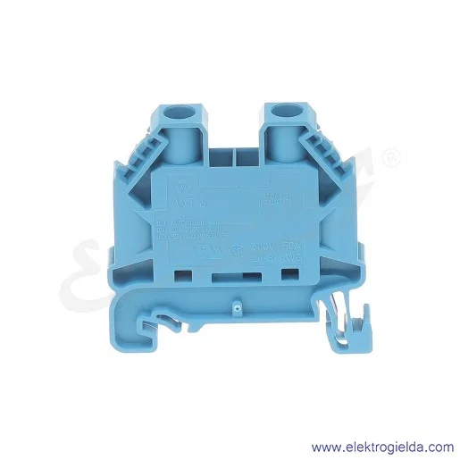 Złączka przelotowa 58.506.0055.6, WT 6, jednotorowa, niebieska, szerokość 8mm, montaż TS-35 Złączka przelotowa 58.506.0055.6, WT 6, jednotorowa, niebieska, szerokość 8mm, montaż TS-35