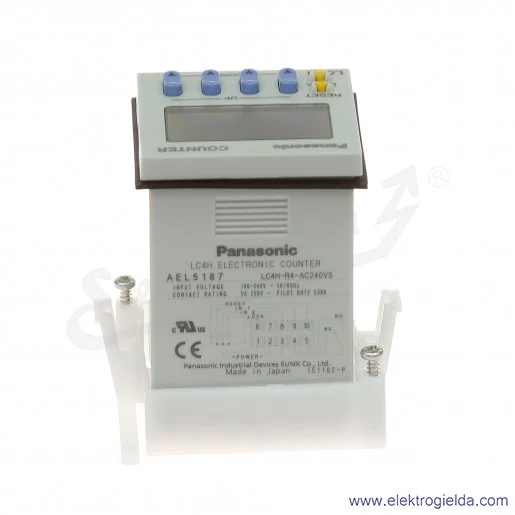 Licznik impulsów LC4H-R4-AC230VS, 4 cyfrowy wyświetlacz, 100-240VAC, 5A, IP66 Licznik impulsów LC4H-R4-AC230VS, 4 cyfrowy wyświetlacz, 100-240VAC, 5A, IP66