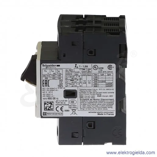 Wyłącznik silnikowy GV2ME06 Wyłącznik silnikowy GV2ME06