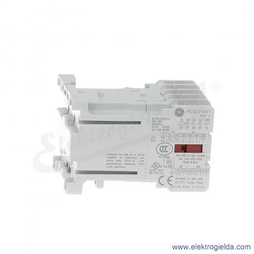 Stycznik MC0C310ATJ 110V DC, 1NO, 2,2KW/400V AC-3, 20A AC-1, 3-polowy Stycznik MC0C310ATJ 110V DC, 1NO, 2,2KW/400V AC-3, 20A AC-1, 3-polowy
