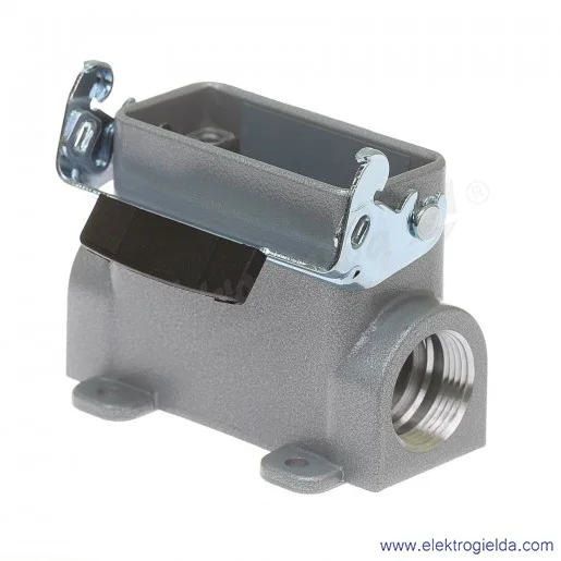 H-A 10 SGRL-LB 16 Obudowa gniazda cokołowa aluminiowa wkłady 10 pinów 16A 400V H-A 10 SGRL-LB 16 Obudowa gniazda cokołowa aluminiowa wkłady 10 pinów 16A 400V