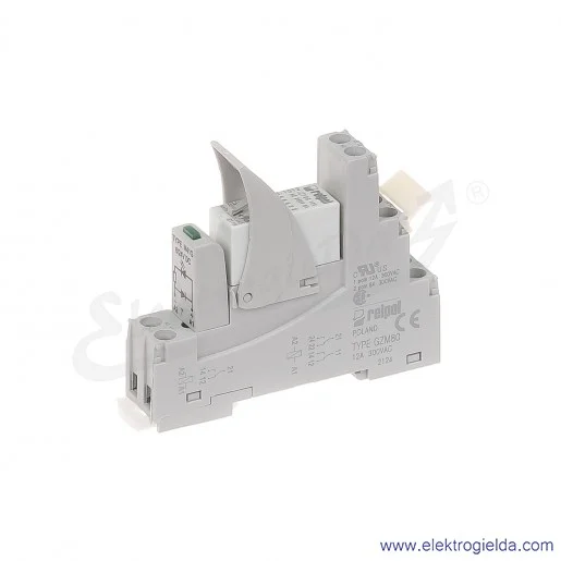 Przekaźnik interfejsowy PI84-012DC-M41G-MS-2012 2P 12VDC moduł LD zielony Przekaźnik interfejsowy PI84-012DC-M41G-MS-2012 2P 12VDC moduł LD zielony