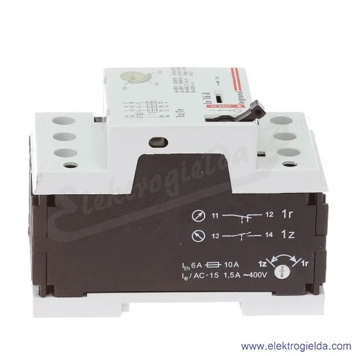 Wyłącznik silnikowy modułowy 606830, M 250 10-16 1z+1r, prąd zadziałania wyzwalaczy 224A Wyłącznik silnikowy modułowy 606830, M 250 10-16 1z+1r, prąd zadziałania wyzwalaczy 224A