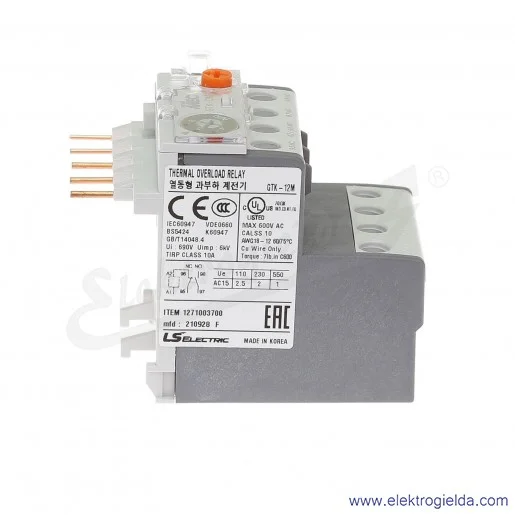 Przekaźnik termiczny GTK-12M, 4-6A Przekaźnik termiczny GTK-12M, 4-6A