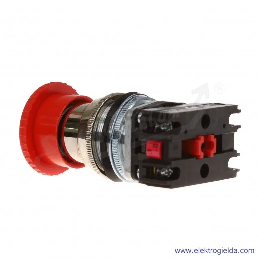 Przycisk awaryjny NEF30 DRPc2Y czerwony dłoniowy ryglowany 30mm 2NC Przycisk awaryjny NEF30 DRPc2Y czerwony dłoniowy ryglowany 30mm 2NC