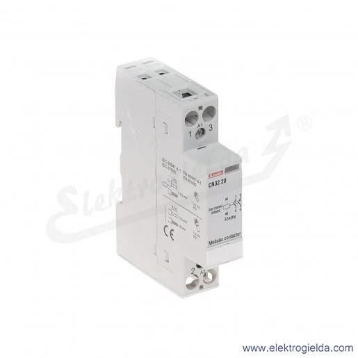 Stycznik modułowy CN3220220 2NO 230VAC/220VDC, Ith 20A Stycznik modułowy CN3220220 2NO 230VAC/220VDC, Ith 20A