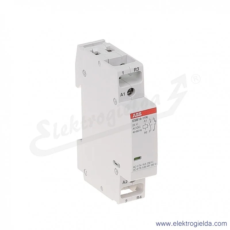 Stycznik modułowy ESB16-11N-01 16A 1NO+1NC 24V AC/DC Stycznik modułowy ESB16-11N-01 16A 1NO+1NC 24V AC/DC