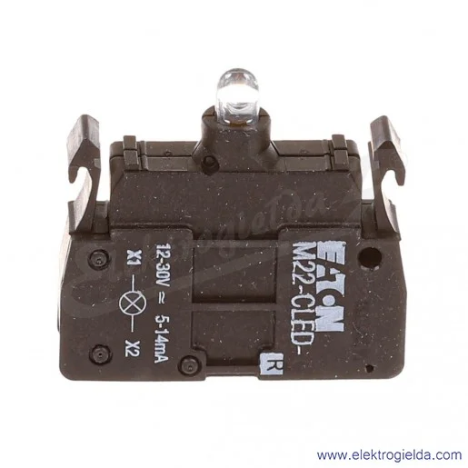 Blok podświetlający 216570, M22-CLED-R, czerwony LED, 12..30VAC/DC, montaż czołowy Blok podświetlający 216570, M22-CLED-R, czerwony LED, 12..30VAC/DC, montaż czołowy