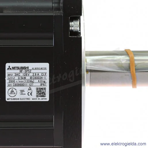 Silnik servo 161525 HF-SP52 500W 2.4Nm max 7.2Nm, 3000 obr/min max, 200VAC Silnik servo 161525 HF-SP52 500W 2.4Nm max 7.2Nm, 3000 obr/min max, 200VAC