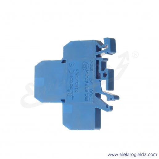 Złączka piętrowa A00-0006, ZUG G/21, niebieska, śrubowa, 4mm2 Złączka piętrowa A00-0006, ZUG G/21, niebieska, śrubowa, 4mm2