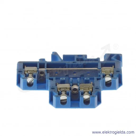 Złączka piętrowa A00-0006, ZUG G/21, niebieska, śrubowa, 4mm2 Złączka piętrowa A00-0006, ZUG G/21, niebieska, śrubowa, 4mm2