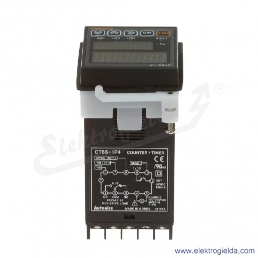 Licznik czasu i impulsów CT6S-1P4, 230VAC, 48X48 Licznik czasu i impulsów CT6S-1P4, 230VAC, 48X48