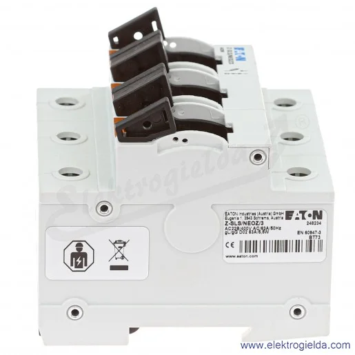 Podstawa rozłącznika 248234, Z-SLS/NEOZ/3, 3P, max 63A, bez wtyków bezpiecznikowych Podstawa rozłącznika 248234, Z-SLS/NEOZ/3, 3P, max 63A, bez wtyków bezpiecznikowych