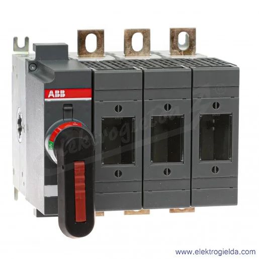 Rozłącznik bezpiecznikowy 1SCA116742R1001, OS160GD03K, 160A, 3P, z napędem bezpośrednim, do NH000 i NH00 Rozłącznik bezpiecznikowy 1SCA116742R1001, OS160GD03K, 160A, 3P, z napędem bezpośrednim, do NH000 i NH00