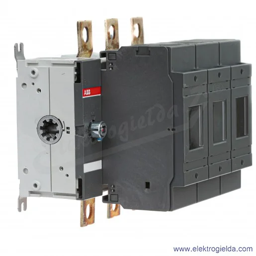 Rozłącznik bezpiecznikowy 1SCA022719R0090, OS250D03P, 3P, 690V, 250A, z rączką i wałkiem, do NH0 i NH1 Rozłącznik bezpiecznikowy 1SCA022719R0090, OS250D03P, 3P, 690V, 250A, z rączką i wałkiem, do NH0 i NH1