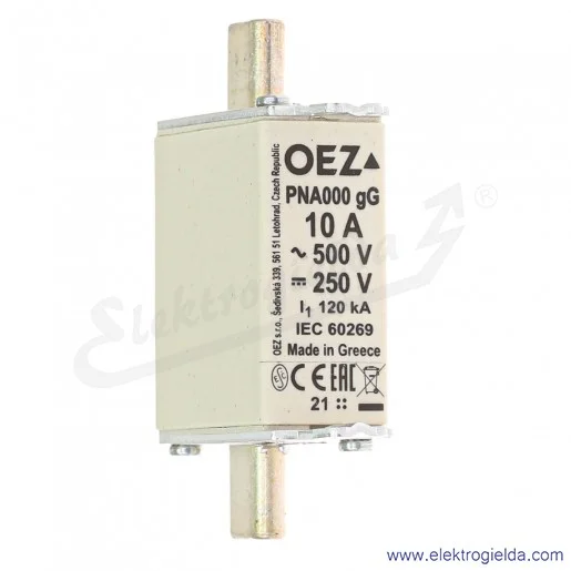Wkładka bezpiecznikowa nożowa PNA000, 10A, gG 500V, WTNH000 Wkładka bezpiecznikowa nożowa PNA000, 10A, gG 500V, WTNH000