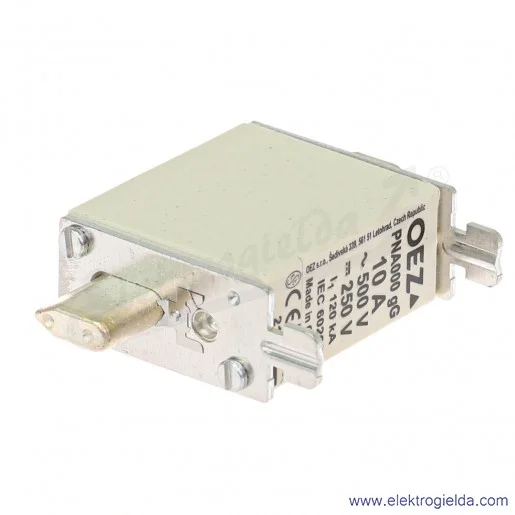 Wkładka bezpiecznikowa nożowa PNA000, 10A, gG 500V, WTNH000 Wkładka bezpiecznikowa nożowa PNA000, 10A, gG 500V, WTNH000