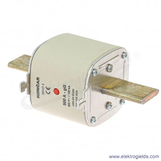 Wkładka bezpiecznikowa nożowa, WTNH, 3, 500A, gG Wkładka bezpiecznikowa nożowa, WTNH, 3, 500A, gG