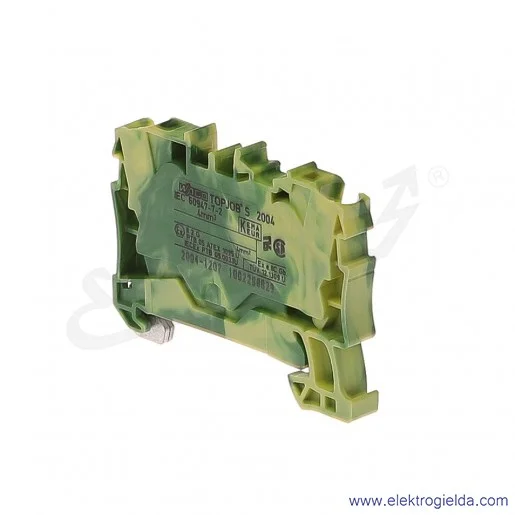 Złączka sprężynowa 2004-1207 4mm2 2-przewodowa, ochronna żółto-zielona PE TopJob S Złączka sprężynowa 2004-1207 4mm2 2-przewodowa, ochronna żółto-zielona PE TopJob S