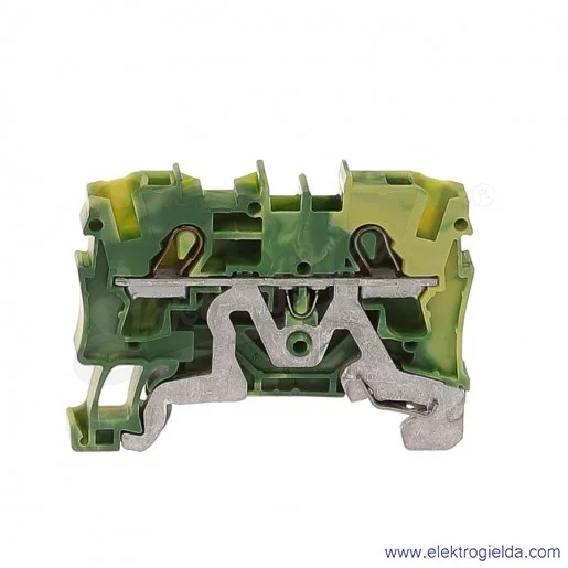 Złączka sprężynowa 2004-1207 4mm2 2-przewodowa, ochronna żółto-zielona PE TopJob S Złączka sprężynowa 2004-1207 4mm2 2-przewodowa, ochronna żółto-zielona PE TopJob S