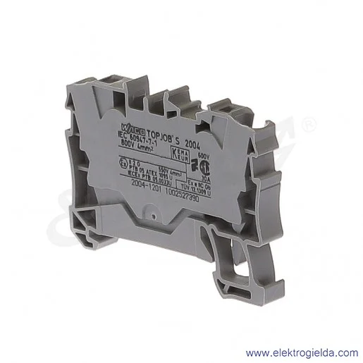 Złączka sprężynowa 2004-1201 4mm2 2-przewodowa, szara TopJob S Złączka sprężynowa 2004-1201 4mm2 2-przewodowa, szara TopJob S