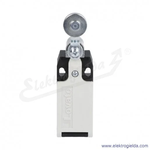 wyłącznik krańcowy KBE2S11 dźwignia uchylna z rolką metalową 19mm, styki 1NO+1NC, obudowa plastikowa wyłącznik krańcowy KBE2S11 dźwignia uchylna z rolką metalową 19mm, styki 1NO+1NC, obudowa plastikowa