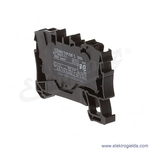 Złączka sprężynowa 2004-1205 4mm2 2-przewodowa, czarna TopJob S Złączka sprężynowa 2004-1205 4mm2 2-przewodowa, czarna TopJob S