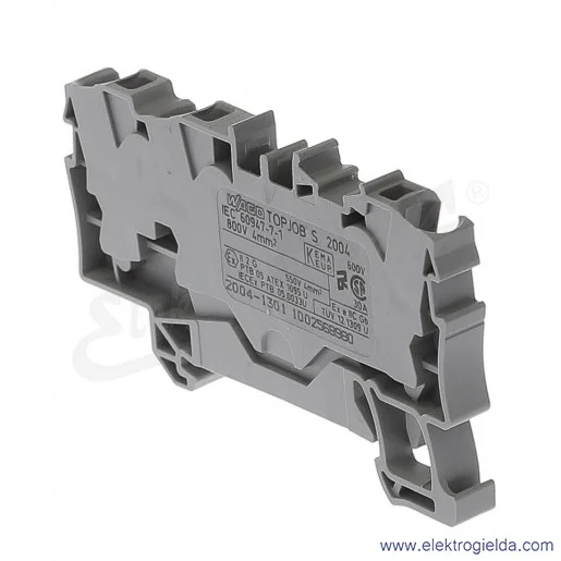 Złączka sprężynowa 2004-1301 4mm2 3-przewodowa, szara TopJob S Złączka sprężynowa 2004-1301 4mm2 3-przewodowa, szara TopJob S