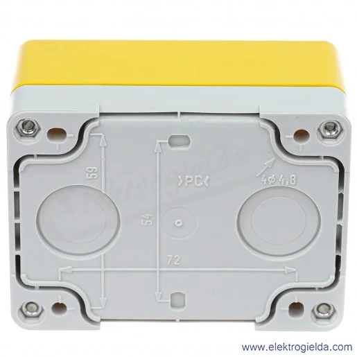 Kaseta pusta 1SFA611821R1000, MEPY1-0, żółta, 1 otworowa, 75x101mm