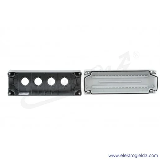 Kaseta pusta 1SFA611814R1000, MEP4-0 4, szara, 4 otworowa, IP66, 75x221mm Kaseta pusta 1SFA611814R1000, MEP4-0 4, szara, 4 otworowa, IP66, 75x221mm