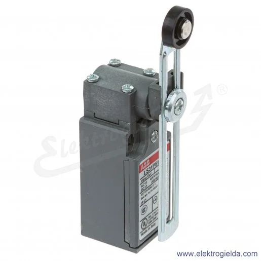 Wyłącznik krańcowy 1SBV010151R1211, LS31P51B11, 1NO1NC, 10A, regulowana dźwignia z rolką fi 18mm, z tworzywa Wyłącznik krańcowy 1SBV010151R1211, LS31P51B11, 1NO1NC, 10A, regulowana dźwignia z rolką fi 18mm, z tworzywa