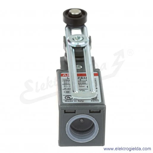 Wyłącznik krańcowy 1SBV010151R1211, LS31P51B11, 1NO1NC, 10A, regulowana dźwignia z rolką fi 18mm, z tworzywa Wyłącznik krańcowy 1SBV010151R1211, LS31P51B11, 1NO1NC, 10A, regulowana dźwignia z rolką fi 18mm, z tworzywa