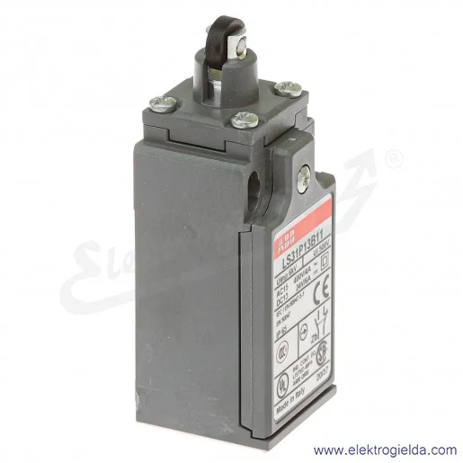 Wyłącznik krańcowy plastikowy 1SBV010113R1211, LS31P13B11, 1NO1NC, rolka 11mm, 250VDC, 400VAC, PG11 Wyłącznik krańcowy plastikowy 1SBV010113R1211, LS31P13B11, 1NO1NC, rolka 11mm, 250VDC, 400VAC, PG11