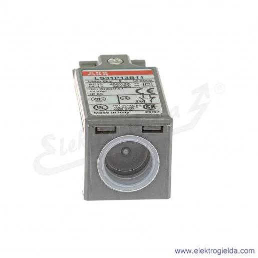 Wyłącznik krańcowy plastikowy 1SBV010113R1211, LS31P13B11, 1NO1NC, rolka 11mm, 250VDC, 400VAC, PG11 Wyłącznik krańcowy plastikowy 1SBV010113R1211, LS31P13B11, 1NO1NC, rolka 11mm, 250VDC, 400VAC, PG11