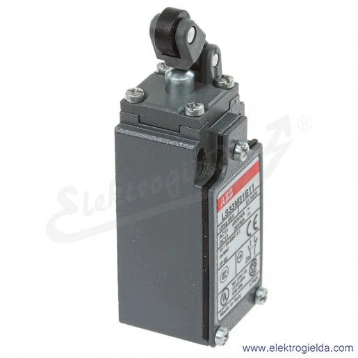 Wyłącznik krańcowy 1SBV013831R1211, LS33M31B11, 1NO1NC, 10A, dźwignia z rolką 12.5mm, metalowy Wyłącznik krańcowy 1SBV013831R1211, LS33M31B11, 1NO1NC, 10A, dźwignia z rolką 12.5mm, metalowy