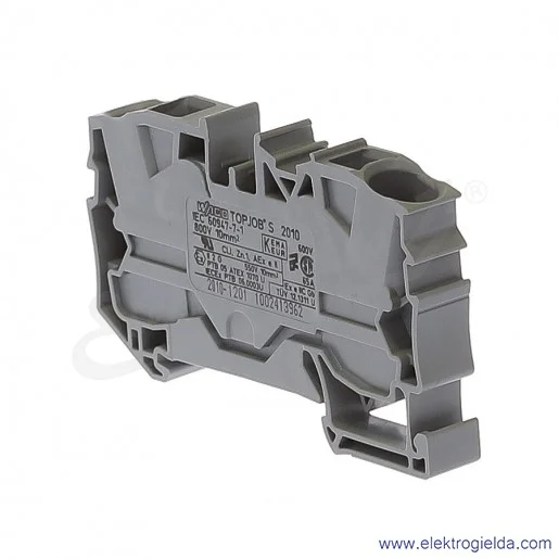 Złączka sprężynowa 2010-1201 10mm2 2-przewodowa, szara TopJob S Złączka sprężynowa 2010-1201 10mm2 2-przewodowa, szara TopJob S