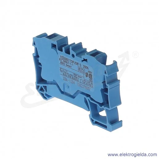 Złączka sprężynowa 2006-1204 6mm2 2-przewodowa, niebieska TopJob Złączka sprężynowa 2006-1204 6mm2 2-przewodowa, niebieska TopJob