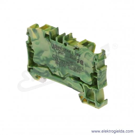 Złączka sprężynowa 2006-1207 6mm2 2-przewodowa, ochronna żółto-zielona PE TopJob S Złączka sprężynowa 2006-1207 6mm2 2-przewodowa, ochronna żółto-zielona PE TopJob S